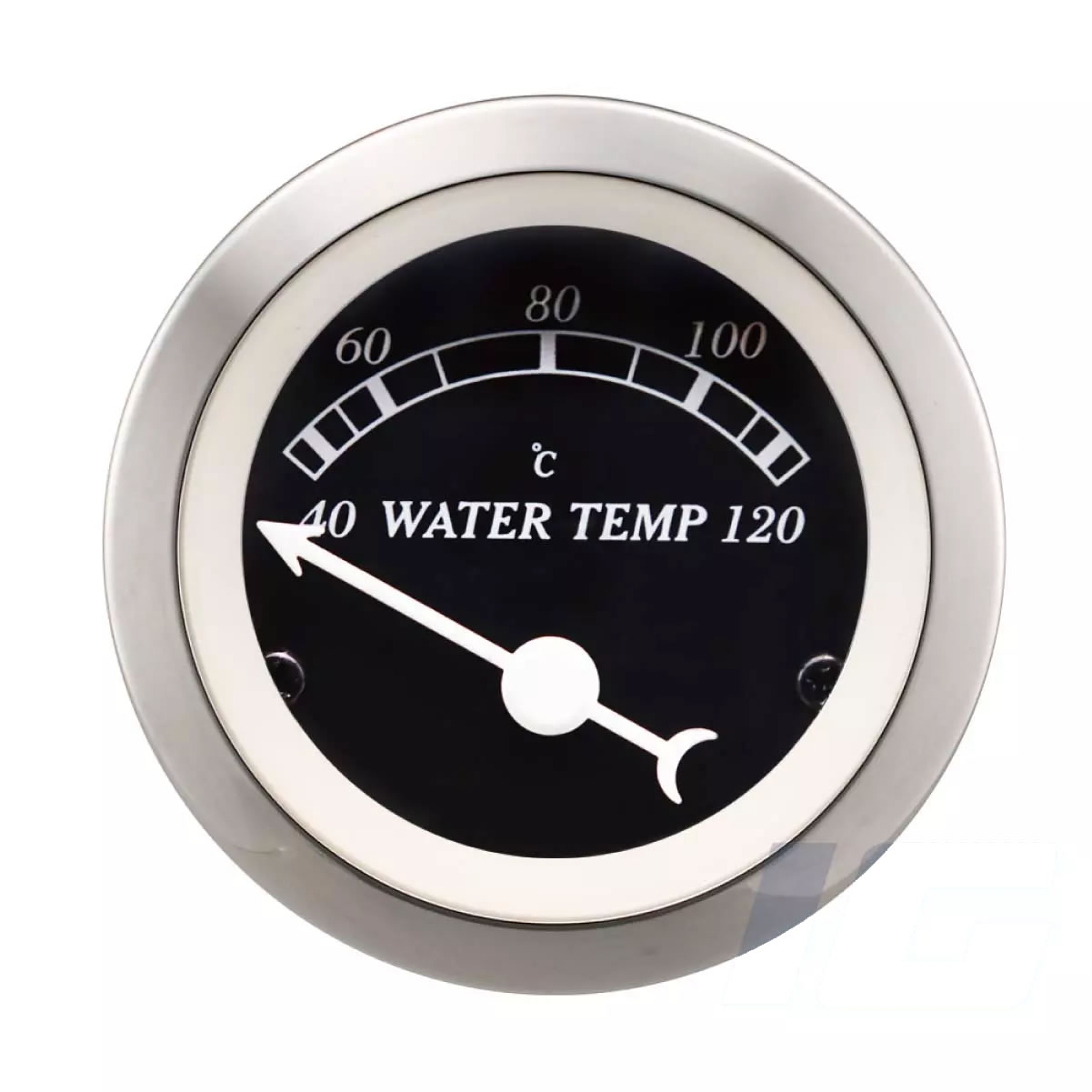 Black Face White Needle - Water Temp Gauge With Sensor For Vintage Car
